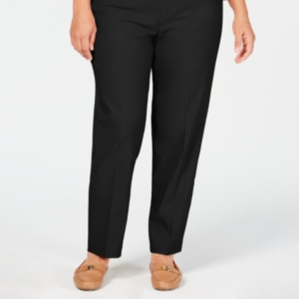 Alfred Dunner Plus Classic Allure Tummy Control Pull-On Pants - Black - Size 22W - Picture 2 of 5